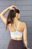 Kadın İp Askılı Fitilli Pedli Örme Crop Top Bluz